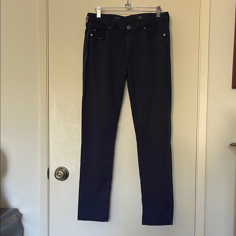 AG Adriano Goldschmied Navy Blue Straight Leg Jeans